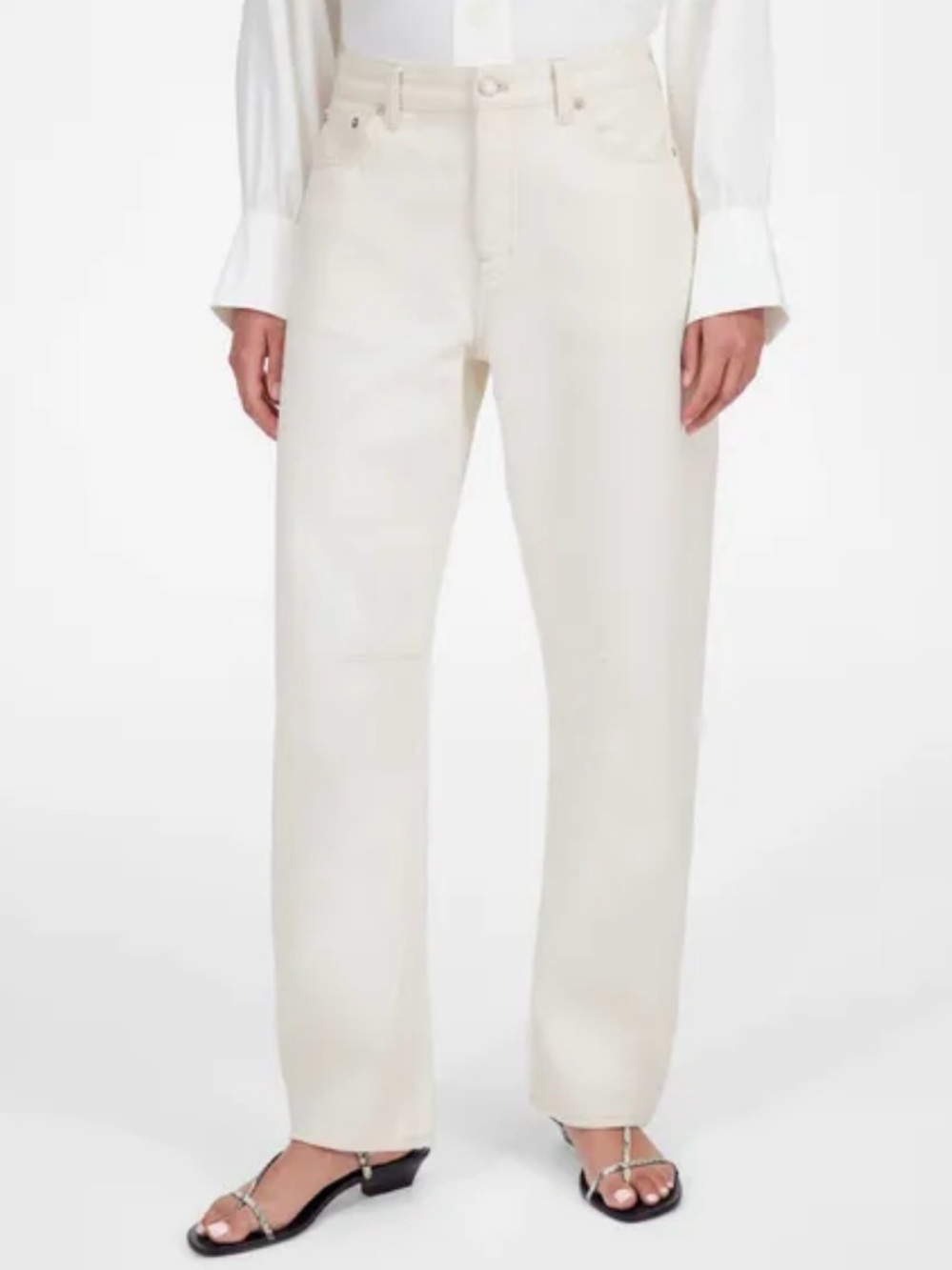 Madewell Cream Boyfriend Jeans